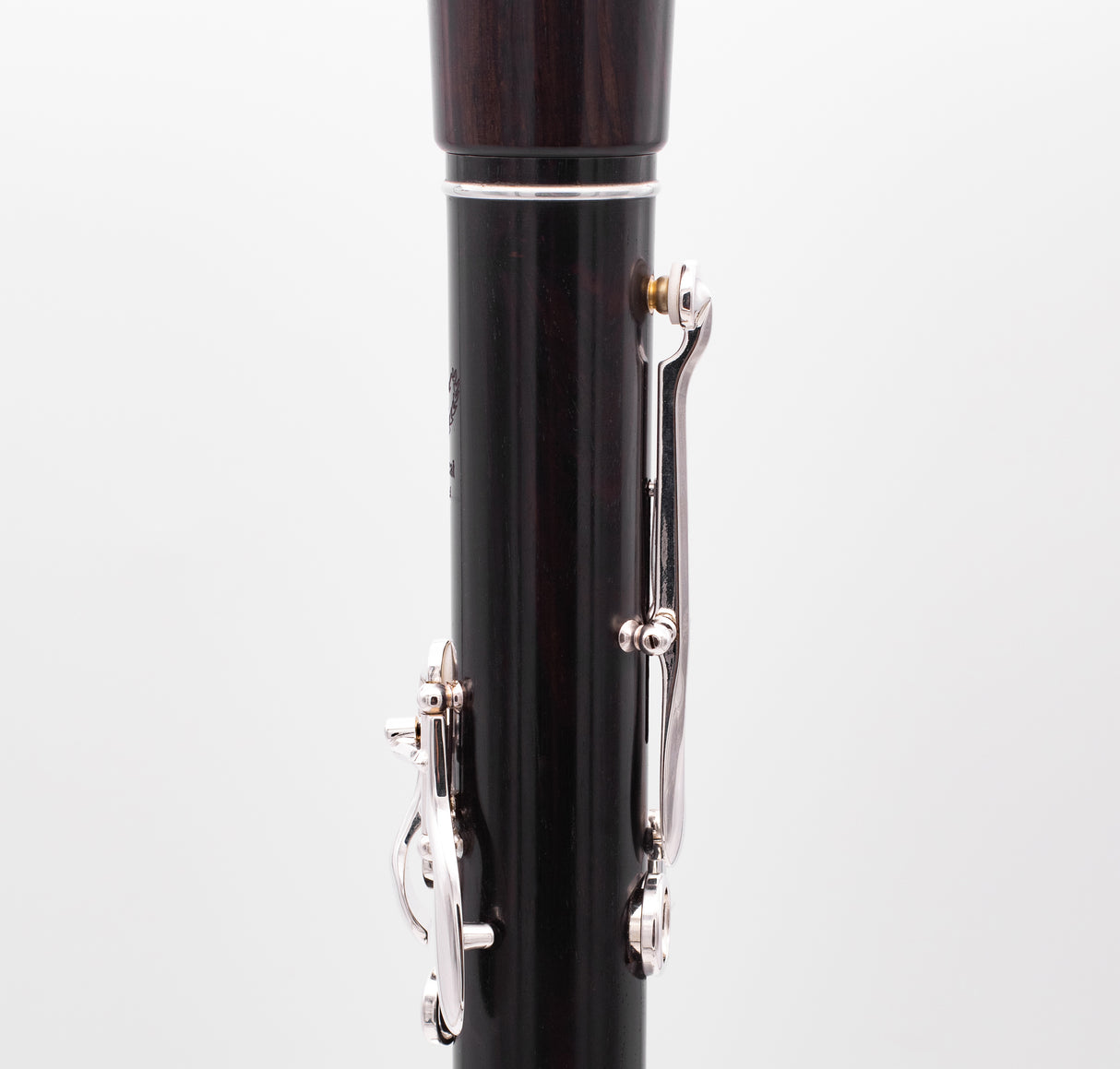 The Royal Global Classical Limited Bb and A Clarinets - close up side view of register key