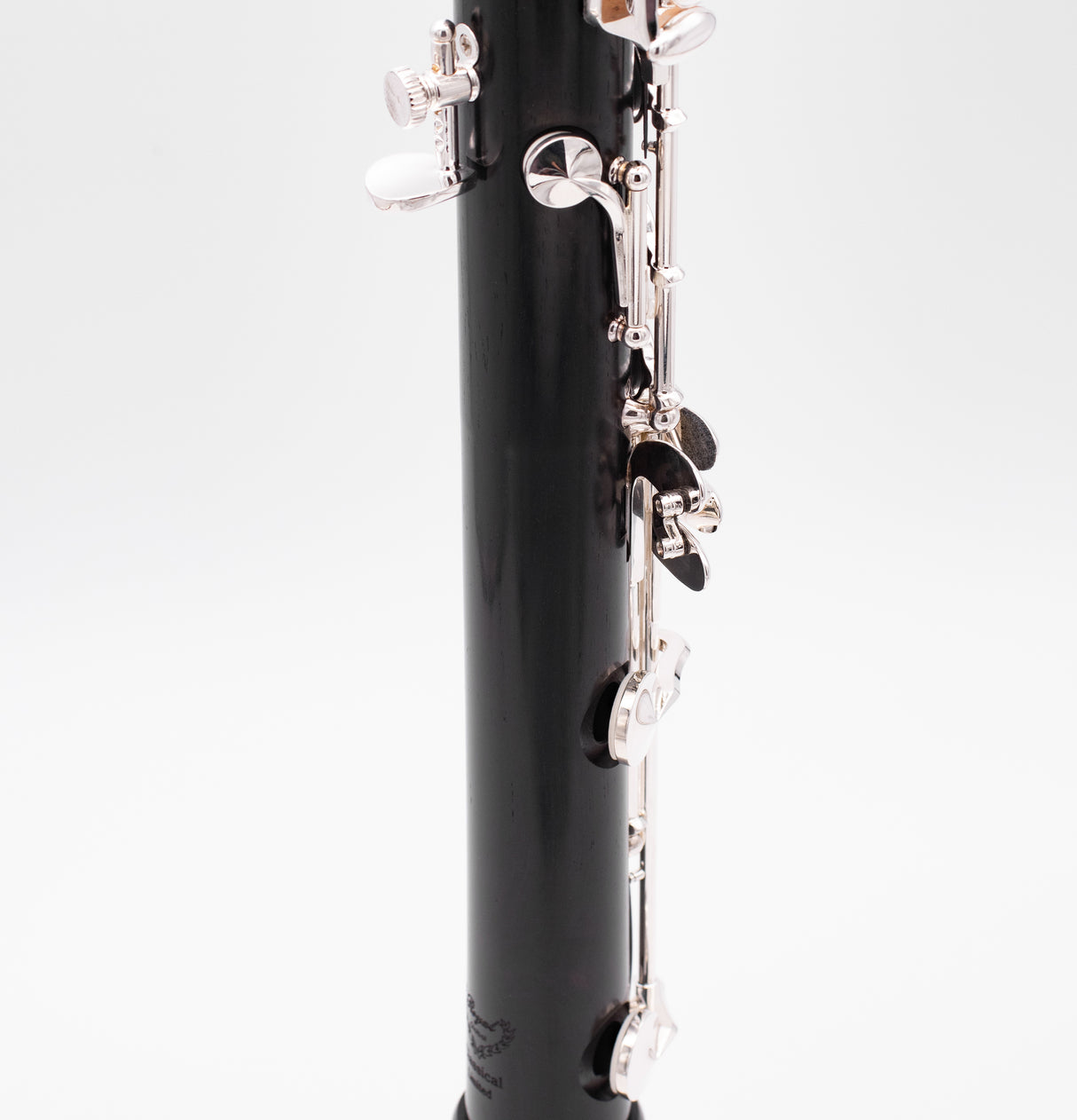 The Royal Global Classical Limited Bb and A Clarinets - close up of back side of lower joint