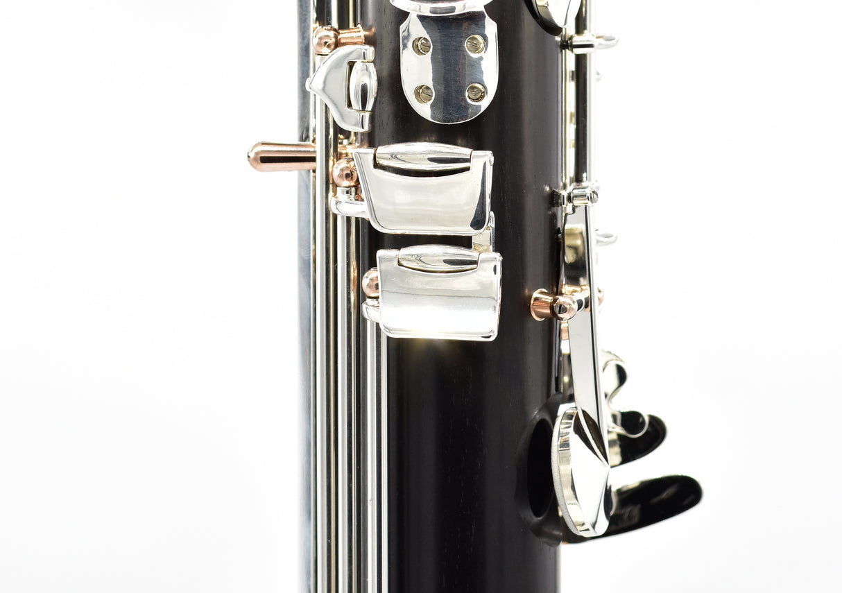 Royal Global Firebird Low C Bass Clarinet - close up of thumb rest