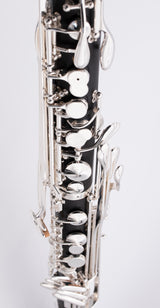 Royal Global Max Low C Bass Clarinet-Royal Global Max Low C Bass Clarinet - close up of the keys on the upper and lower joints