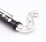 Royal Global Polaris Low C Bass Clarinet - close up on the neck attached to the upper joint