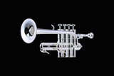 Schilke P5-4 Piccolo Trumpet Silver Plated - tilted bell forward