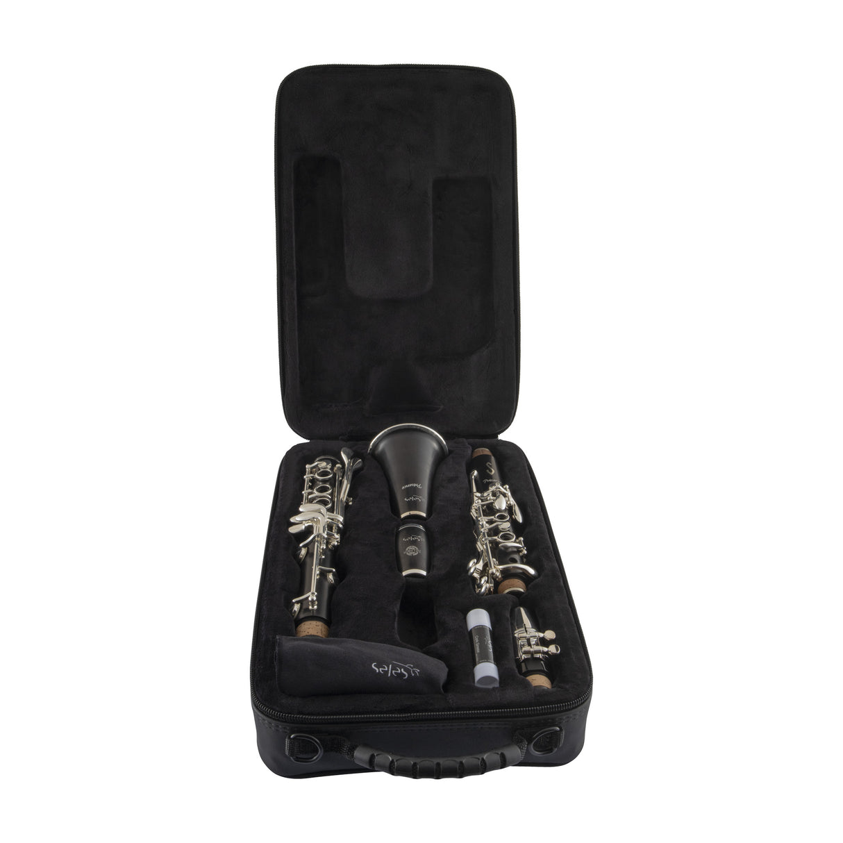 Selmer Paris Presence Clarinet - disassembled in its case sitting open 