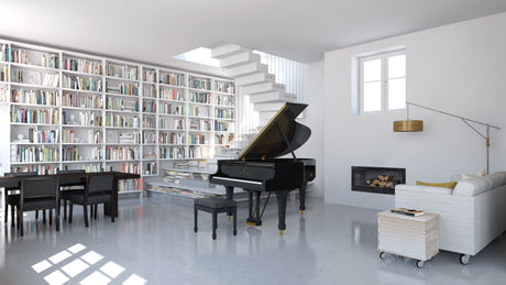 Steinway & Sons Model O Grand Piano in living room