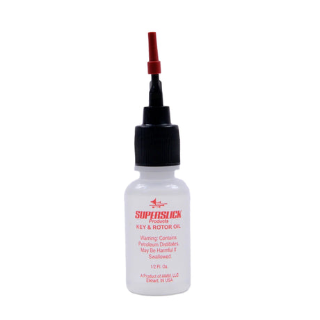 The Superslick Key & Rotary Valve Oil with a pointed tip applicator