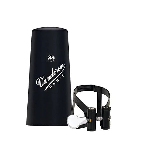 The Vandoren MO black finish ligature with mouthpiece cap