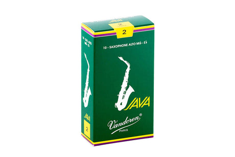 Box of Vandoren Java green alto saxophone reeds