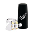 The silver-plated Vandoren Optimum clarinet mouthpiece with mouthpiece cap