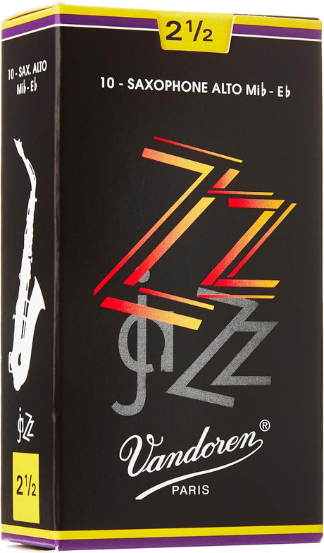 A box of Vandoren ZZ alto saxophone reeds