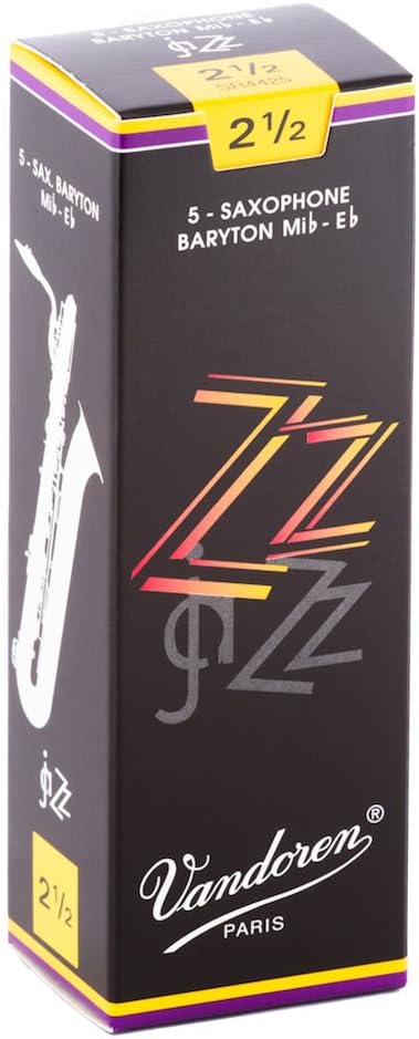 A box of Vandoren ZZ baritone saxophone reeds