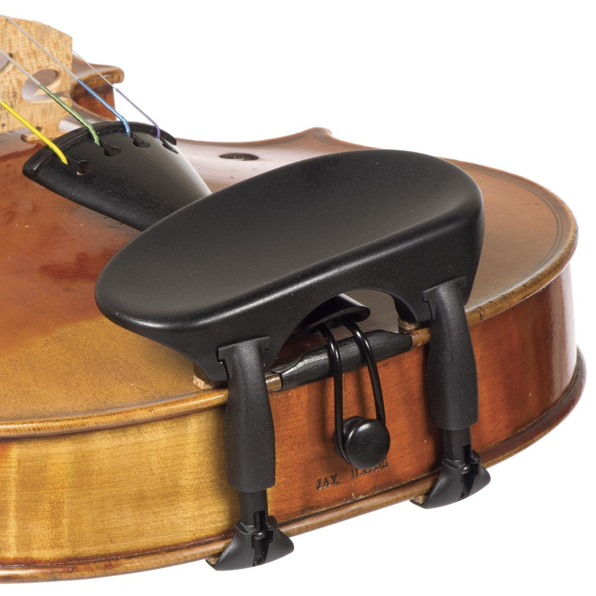 Wittner Center Mounter Composite Chinrest for Violin attached to a violin