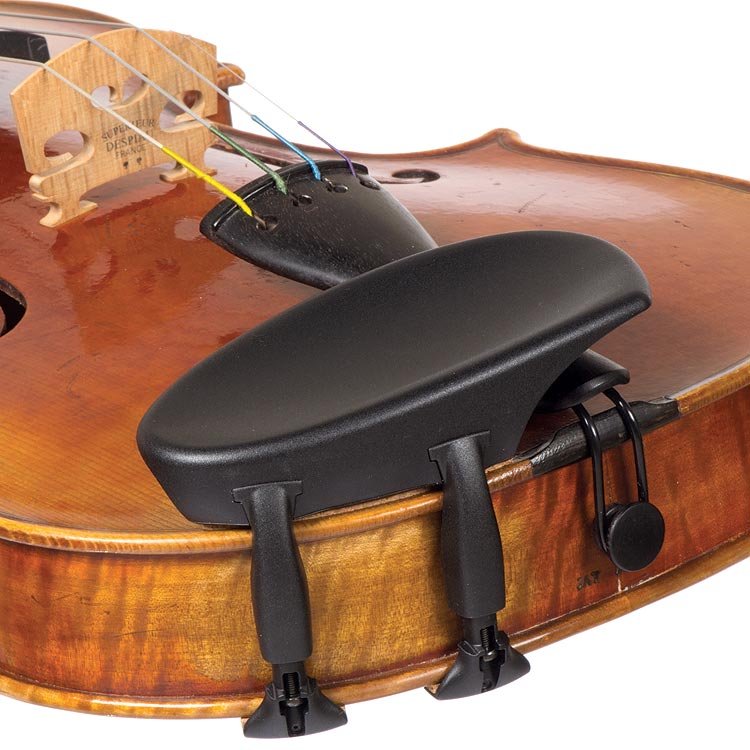 Wittner Side Mounter Composite Chinrest for Violin attached to a violin